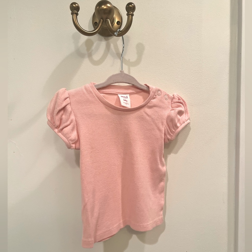 Seed heritage top with puff sleeves